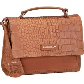 Burkely Elegante Prägeleder Schultertasche mit verstellbarem Riemen und Innenfächern
