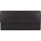 Esquire Leder Geldbörse Viktoria Ladies Long Wallet Black schwarz