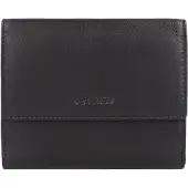 Esquire Leder Geldbörse Viktoria Wallet With Flap Black schwarz