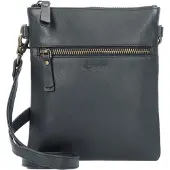 Esquire Leder Umhängetasche Peru Small Crossbody Bag Black schwarz