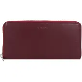 Esquire Leder Geldbörse Viktoria Zip Around Wallet Bordeaux dunkelrot