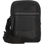 JOST Bags Jost RIGA Umhängetasche schwarz, 13x18x2 cm, wasserabweisend, vegan, 12 Fächer, reflektierend