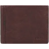 Fossil Leder Kartenetui Ingram Bifold With Flip ID Brown braun