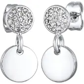 Elli Ohrringe Brass Plättchen in Silber | Gr.: onesize