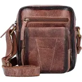 Greenland Nature Leder Umhängetasche MASCU & LINE Crossbody Bag Brown braun
