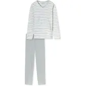 Schiesser Schlafanzug "Casual Essentials" 2 Baumwolle, V-Ausschnitt, langärmelig