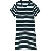 Schiesser Nachthemd "Casual Essentials" Seitennahttaschen mit garngefärbten Streifen und sportlichen Taschen
