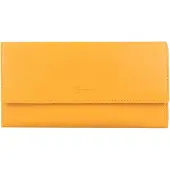 Esquire Leder Geldbörse Peru Ladies Purse Curry dunkelgelb