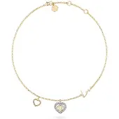 Philipp Plein Halskette - Halskette Plein Rocked Heart - Gr. unisize - in Gold - für Damen