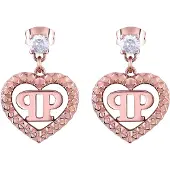 Philipp Plein Ohrringe - Ohrringe Plein Rocked Heart - Gr. unisize - in Roségold - für Damen