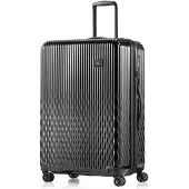 Pack Easy Flow Trolley L, Karre, Harte Schale, Schwarz, Groß, 4 Rad/Räder, TSA-Kombinationsschloss