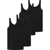 Schiesser Unterhemd 95/5 Organic Cotton in Schwarz | Gr.: 176