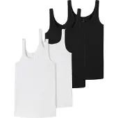Schiesser Unterhemd 95/5 Organic Cotton in schwarz-weiss | Gr.: 176