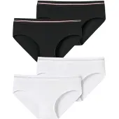 Schiesser Panty Long Life Rib in schwarz-weiss | Gr.: 152