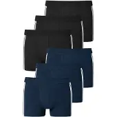 Schiesser Retro Boxer 95/5 Stretch in schwarz-navy | Gr.: L