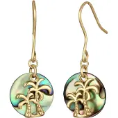 Elli Ohrringe 925 Sterling Silber Palme in Gold | Gr.: onesize