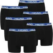 Head Boxershorts "Boxershort Basic Boxer 6P 6er Pack", Kinder, Gr. M, schwarz (schwarz, blau), Obermaterial: 95% Baumwolle CO. 5% Elasthan EL., Unterhosen Boxershorts