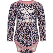 Hummel Body l/ä - hmlMarie - Pale Mauve m. Leopardprint/Logo - - 62 - Body L/Ä
