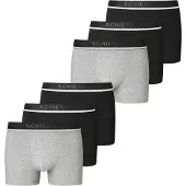 Schiesser Retro Boxer 95/5 Organic Cotton in graumel-schwarz | Gr.: M