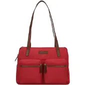 Green Burry Greenburry Shopper Schultertasche Nylon 35x24cm "Emily" rot