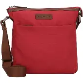 Greenburry Umhängetasche Crossbag Nylon 26x24cm "Iris" rot