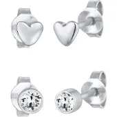 Elli Ohrringe 925 Sterling Silber Herz in Silber | Gr.: onesize