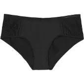 Marc O'Polo Hipster "Timeless Lace", Damen, Gr. M, schwarz, Obermaterial: 79% Polyamid, 21% Elasthan, unifarben, körpernah, Unterhosen Hipster, mit seitlichem Spitzeneinsatz