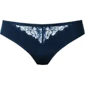 Mey Minislip "Luxurious", Damen, Gr. 46, blau (night blau), Obermaterial: 87% Polyamid, 13% Elasthan, körpernah, Unterhosen Minislip, Tiefer, hüftiger Sitz, Spitze, Weiche Beinabschlüsse