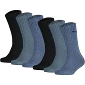 Puma Kinder Socken, 6er Pack - Sport Junior, Frottee-Sohle, Rippbündchen, Logo