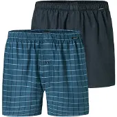 Schiesser Herren Web-Boxershorts, 2er Pack - Webware, Unterhose, Baumwolle