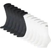 Puma Kurzsocken "Socken 12er Pack", Damen, Gr. 39-42, N-Gr, schwarz (schwarz, weiß), Obermaterial: 74% Baumwolle CO. 21% Polyester PES. 3% Polyamid PA. 2% Elasthan EL., Socken Kurzsocken