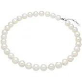 Rafaela Donata Perlen-Kette Sterling Silber Muschelkernperle in weiß | Gr.: 50 cm
