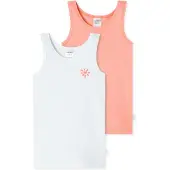 Schiesser 2er-Set: Tops in Weiß/ Orange - 116