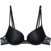 Triumph Push-up-BH "Crazy Stupid Love" Spitze, Stretch-Satin an den Cups, federleichte Cups, Mesh