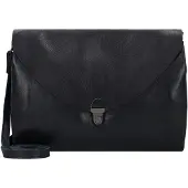 Harold's Leder Umhängetasche Fold Handbag Clutch Dark Blue dunkelblau