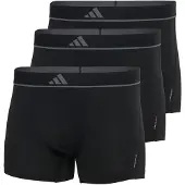 Adidas Herren Boxershorts, 3er Pack - Trunks, Active Micro Flex Eco, Logo, einfarbig