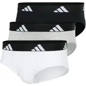 Adidas Herren Slip, 3er Pack - Briefs, Active Flex Cotton, Logo, einfarbig