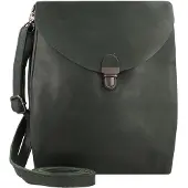Harold's Leder Umhängetasche Fold Handbag Clutch Up Green tannengrün