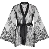 Hunkemoller Kimono Allover-Spitze Schwarz