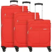 American Tourister Trolley Deep Dive 3 PC Set A Red / Grey rot 81cm