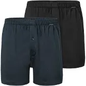 Schiesser Herren Jersey-Boxershorts, 2er Pack - 2Pack Boxershorts, Baumwolle, einfarbig