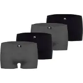 Ceceba Herren Boxershorts, 4er Pack - Konvex, Unterwäsche, Logo, einfarbig Schwarz/Grau / 7XL