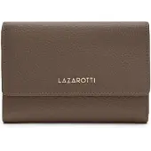 Lazarotti Leder Geldbörse Bologna Leather Zip Wallet With 15 Card Slots Taupe braun