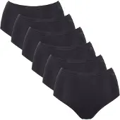 Sloggi Slip "Slip GO Daily Cotton Highwaist 6P 6er Pack", Damen, Gr. XL, schwarz, Obermaterial: 95% Baumwolle CO. 5% Elasthan EL., Unterhosen Slip