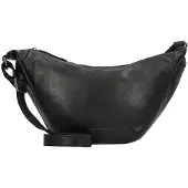 Greenburry Leder Umhängetasche Schultertasche Colombiana Half-Moon Bag Black schwarz