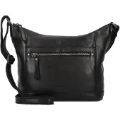 Green Burry GREENBURRY Leder Schultertasche Umhängetasche Colombiana Shoulderbag Black schwarz