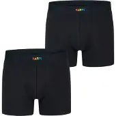 Happy Shorts 2er-Set: Boxershorts in Schwarz | Gr.: S