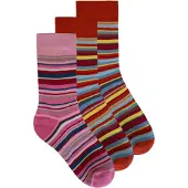 Normani 3 Paar Kinder-Ringel-Thermosocken in Mädchen/Ringel | Gr.: 27-30