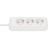 Brennenstuhl Eco-Line Steckdosenleiste 3-fach weiß 3m H05VV-F 3G1,5, 1158610030