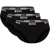 BOSS Dreier-Pack Slips aus Stretch-Baumwolle mit Logos am Bund